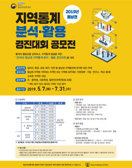 2019년 동남권 지역통계 분석활용 경진대회 공모전.