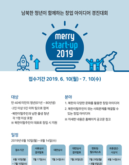 남북한 청년이 함께하는 창업아이디어 경진대회 'Merry Start-up 2019'.