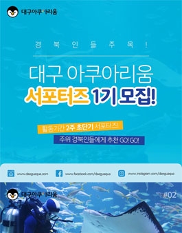 대구 아쿠아리움 서포터즈 1기 모집 .