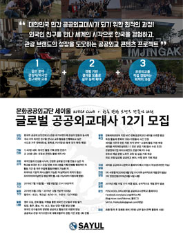 세이울 글로벌 공공외교대사 12기 모집 (참가비 있음).