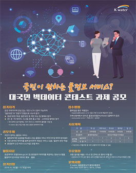 2019년 K-water 대국민 빅데이터 공모전 (기간연장).