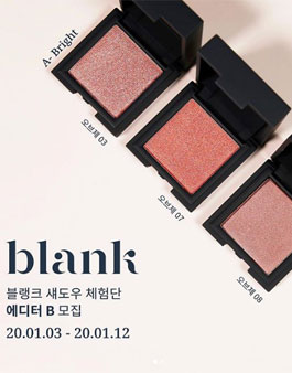 블랭크 섀도우 체험단 에디터 B 모집.