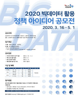 2020 빅데이터 활용 정책 아이디어 공모전.