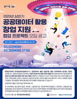 2020년 상반기 공공데이터 활용 창업 지원 협업 프로젝트.
