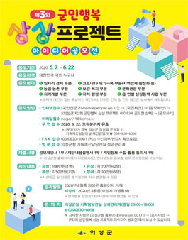 의성군 제3회 군민행복 상상 프로젝트 아이디어 공모전.