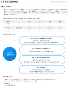 2020년 대구재능자원봉사단 모집.