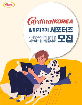 카디날코리아 강아지 3기 서포터즈 모집.