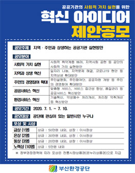 부산환경공단 2020 혁신 아이디어 공모전.