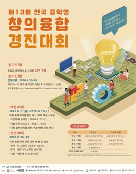 제13회 전국 중학생 창의융합 경진대회.
