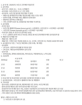 2020년도 보은군 군민 제안 대공모전.