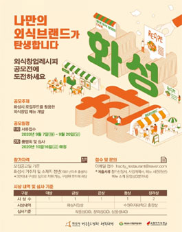 2020 화성시 청년외식창업레시피 공모전.