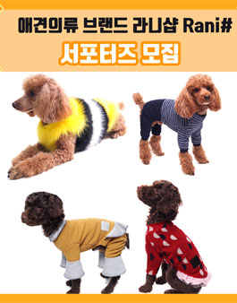애견의류 브랜드 라니샵 Rani# 1기 서포터즈 모집.