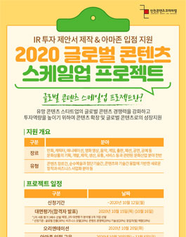 2020 글로벌 콘텐츠 스케일업 프로젝트.