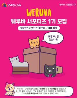 웨루바코리아 웨루바 서포터즈 1기 모집.