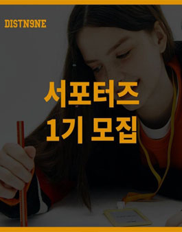 디스트나인 서포터즈 1기 모집.