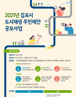 2021년 김포시 도시재생 주민제안 공모사업 (기간연장).