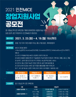 2021 인천MICE창업지원사업 공모.