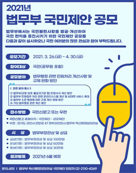2021년 법무부 국민제안 공모전.