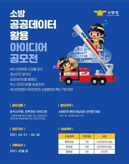 2021년 소방 공공데이터 아이디어 공모전.