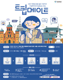 2021년 대학생 관광홍보단 트립메이트(TripMate) 모집.