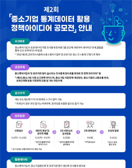 제2회 중소기업 통계데이터 활용 정책아이디어 공모전.
