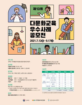 2021년 제13회 다문화교육 우수사례 공모전.