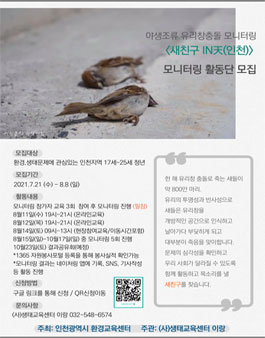 새친구IN天(인천)-야생조류 유리창충돌 모니터링.