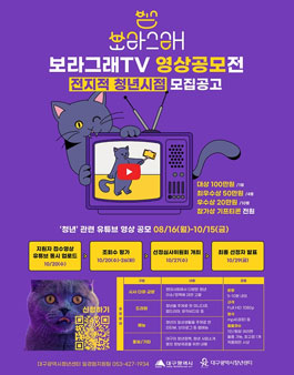 대구광역시청년센터 2021 보라그래TV 영상공모전 - 전지적 청년시점.