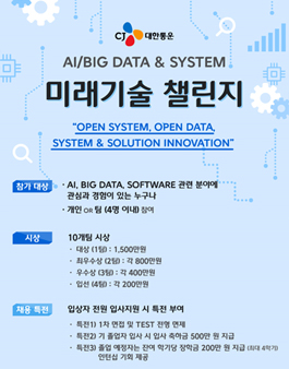 CJ대한통운 미래기술 챌린지 (AI·빅데이터 경진대회).