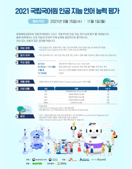 2021 국립국어원 인공 지능 언어 능력 평가.