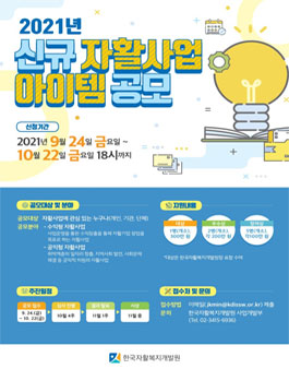 2021년 신규 자활사업 아이템 공모.