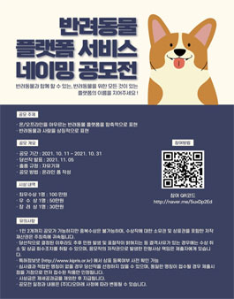 반려동물 플랫폼 서비스 네이밍 공모전.