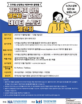 디지털 산업혁신 데이터를 활용한 데이터 스토리 챌린지.