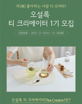 오설록 티 크리에이터 1기 모집.