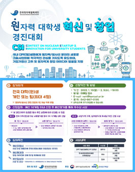 원자력 대학생 혁신 및 창업 경진대회.