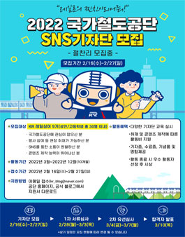 2022년 국가철도공단 SNS 기자단 모집