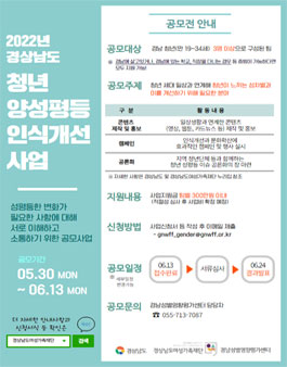 2022년 청년 양성평등 인식개선 사업.