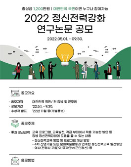 2022년 정신전력강화 연구논문 공모.