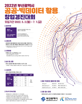 2022년 부산광역시 공공·빅데이터 활용 창업경진대회