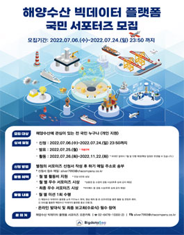 해양수산 빅데이터 플랫폼 서포터즈 모집.