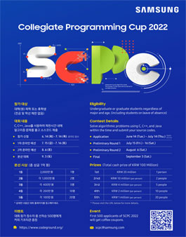 제8회 삼성전자 대학생 프로그래밍 경진대회 (SCPC 2022) (기간연장).