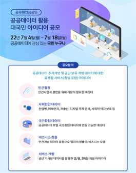 2022년 공공데이터 활용 대국민 아이디어 공모전.