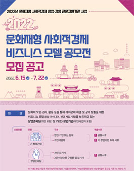 2022년 문화재형 사회적경제 비즈니스 모델 공모전.