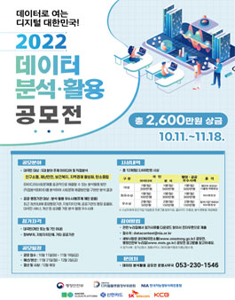 행정안전부 2022년 데이터 분석 활용 공모전.