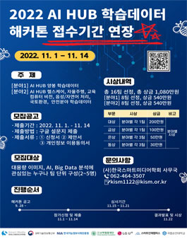 2022 AI HUB 학습데이터 기반 해커톤 대회 (기간연장)