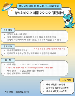 경남지역 항노화바이오 제품 아이디어 경진대회.