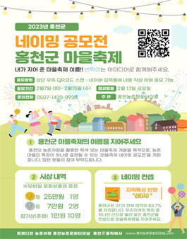 홍천군 마을축제 네이밍 공모전.