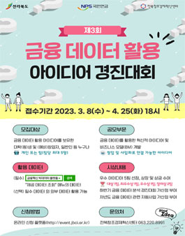 2023년 제3회 금융 데이터 활용 아이디어 경진대회.