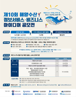 제10회 해양수산 정보서비스·비즈니스 아이디어 공모전.