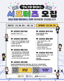 전남 관광 메타버스 서포터즈 모집.